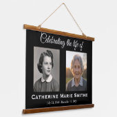 Funeral or Memorial Double Image Hangend Wandkleed (Gebogen)