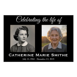 Funeral or Memorial Double Image Perfect Poster