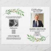 Funeral Order of Service Celebrating Life Leaf Flyer (Voorkant)