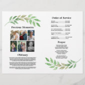 Funeral Order of Service Celebrating Life Leaf Flyer (Achterkant)