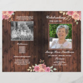 Funeral Order of Service Celebration of Life Peach Flyer (Voorkant)