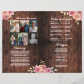 Funeral Order of Service Celebration of Life Peach Flyer (Achterkant)