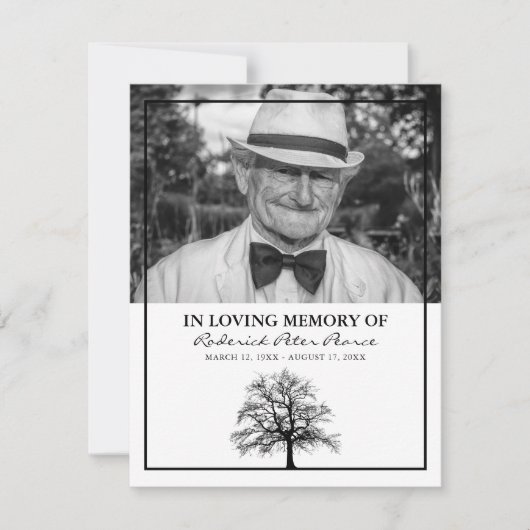 Funeral Order of Service | Elegant Tree Hartelijk  (Voorkant)