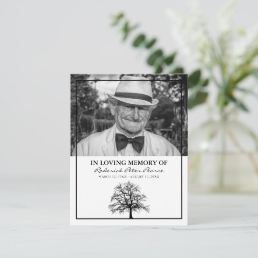 Funeral Order of Service | Elegant Tree Hartelijk  (Staand voorkant)