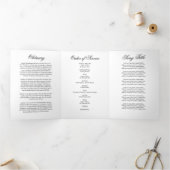 Funeral Order of Service Eulogy Photo Collage Drieluik Uitnodiging (Binnen)