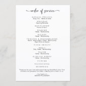 Funeral Order of Service In Loving Memory Programma (Achterkant)