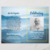 Funeral Order of Service Mountain Memorial Program (Voorkant)