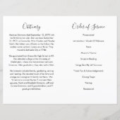 Funeral Order of Service Photo Memorial Programme (Achterkant)