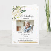 Funeral Order of Service | Programma Floral Memori (Voorkant)