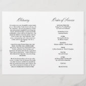 Funeral Order of Service | Programma Floral Memori (Achterkant)