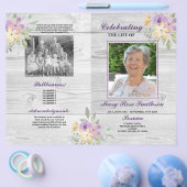 Funeral Order Service Celebration of Life Paars Flyer (Enkel)