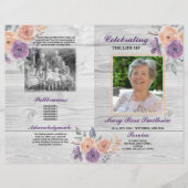Funeral Order Service Celebration of Life Paars Flyer (Voorkant)