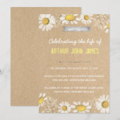 Funeral party-uitnodiging kaart (Voorkant / Achterkant)