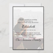 Funeral Personal foto Simple Elegant Hartelijk dan Bedankkaart (Achterkant)