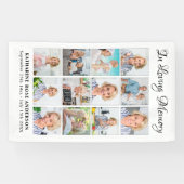 Funeral Personalized 12 Afbeelding Memorial Spandoek (Horizontaal)