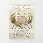 Funeral Photo Collage met servicevolgorde Drieluik Programma (Cover)