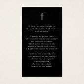 Funeral Photo Cross Elegant Prayer Card (Dos)