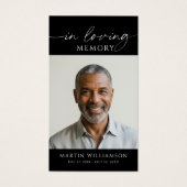 Funeral Photo Cross Elegant Prayer Card (Devant)