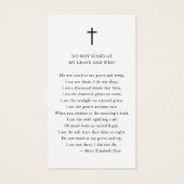 Funeral Photo Poem Prayer Card (Dos)