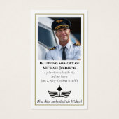 Funeral Photo Prayer for Pilot Modern Aviation (Devant)
