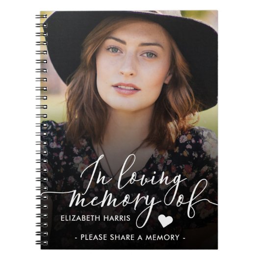 Funeral Photo Share A Memory Notitieboek (Voorkant)
