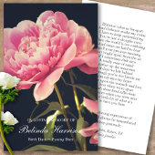 Funeral Pink Peony Cartes de Sympathie