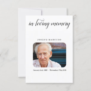 Funeral Prayer Card/Memorial Service Card Aankondiging