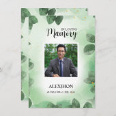 Funeral Prayer Card Sjabloon (Voorkant / Achterkant)