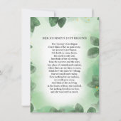 Funeral Prayer Card Sjabloon (Achterkant)