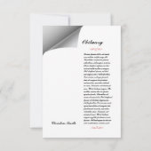 Funeral Prayer Card Template (Achterkant)