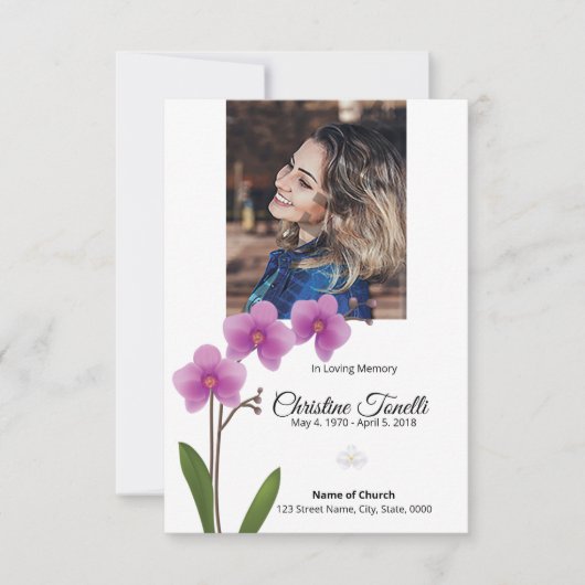 Funeral Prayer Card template  (Voorkant)