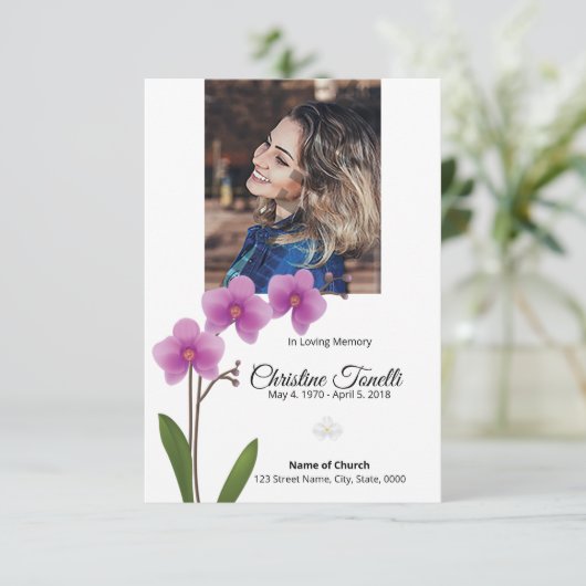 Funeral Prayer Card template  (Staand voorkant)