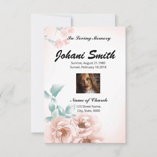 Funeral Prayer Card Template (Voorkant)