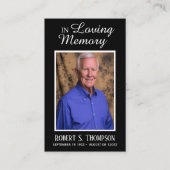 Funeral Prayer Dank je wel Visitekaartje (Voorkant)