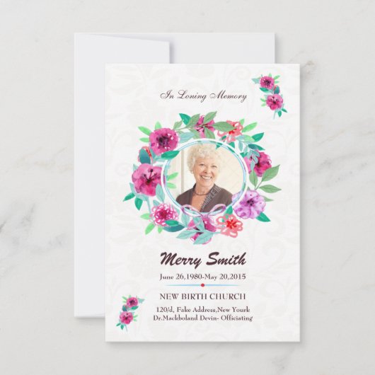 Funeral Prayer Kaart (Voorkant)