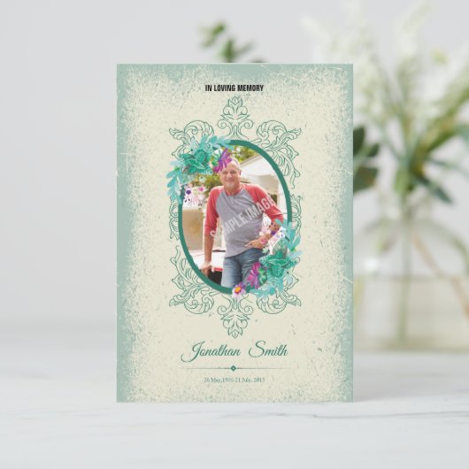 Funeral Program Card Kaart (Staand voorkant)