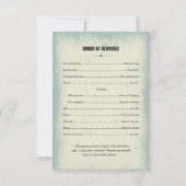 Funeral Program Card Kaart (Achterkant)