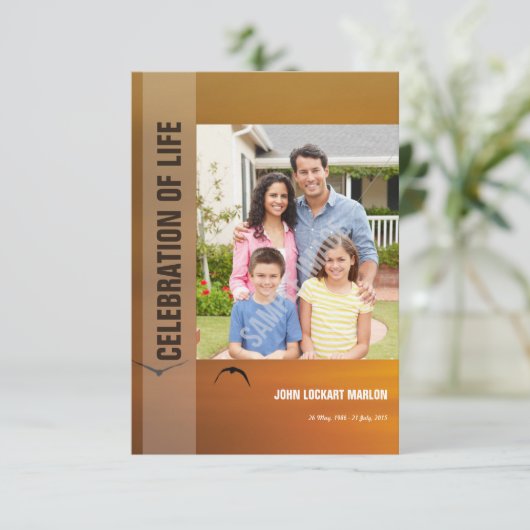 Funeral Program Card Kaart (Staand voorkant)