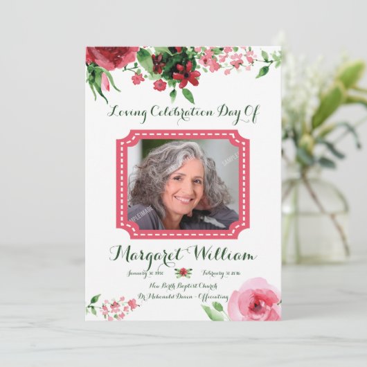 Funeral Program Card Programma (Staand voorkant)