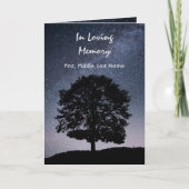 Funeral Program Custom Stars Night Trees Programma (Voorkant)