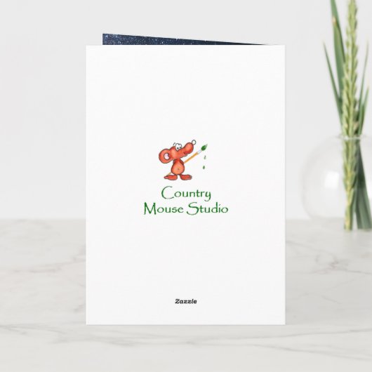 Funeral Program Custom Stars Night Trees Programma (Achterkant)