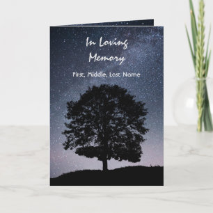 Funeral Program Custom Stars Night Trees Programma