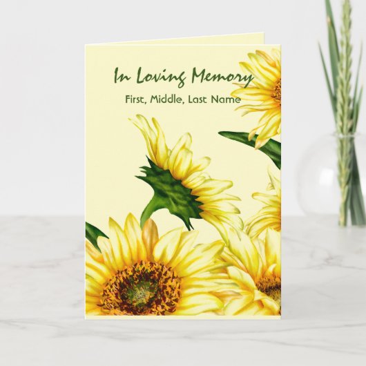 Funeral Program Custom Sunflower Garden Flower Programma (Voorkant)