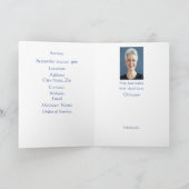 Funeral Program Custom Waterverf Great Blue Heron Programma (Binnen)