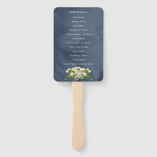 Funeral Program Fan – Memorial Keepsake Handwaaier (Achterkant)