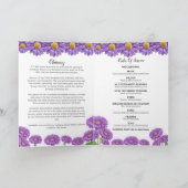 Funeral Program - Purple Gerberas Design Programma (Binnen)