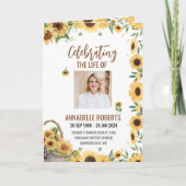 Funeral Program - Sunflowers Design Programma (Voorkant)