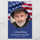 Funeral Programme Budget Patriotic Memorial Vetera (Voorkant)