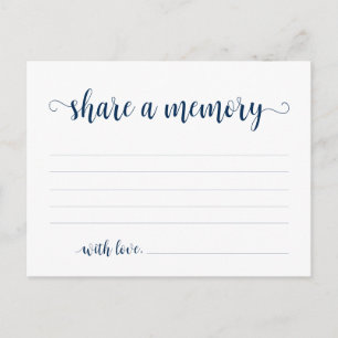 Funeral Service, Navy Blue, een geheugenkaart dele Briefkaart