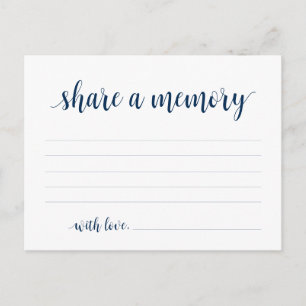 Funeral Service, Navy Blue, een geheugenkaart dele Briefkaart